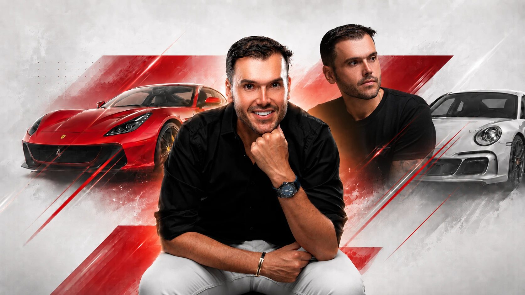 Jonatas Dias e equipe Fox Automóveis, com veículos em destaque